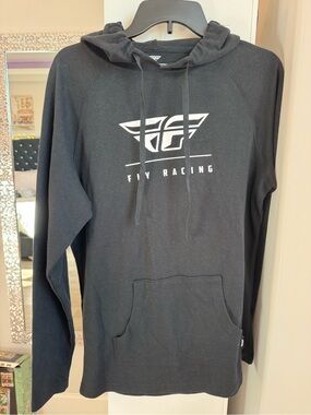 Fly Racing Women's Black Long Sleeve Hoodie Tee